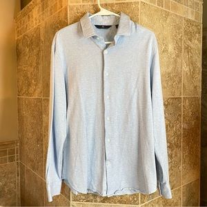 Hart Schaffner Marx light blue collared long sleeve bottom down  size large